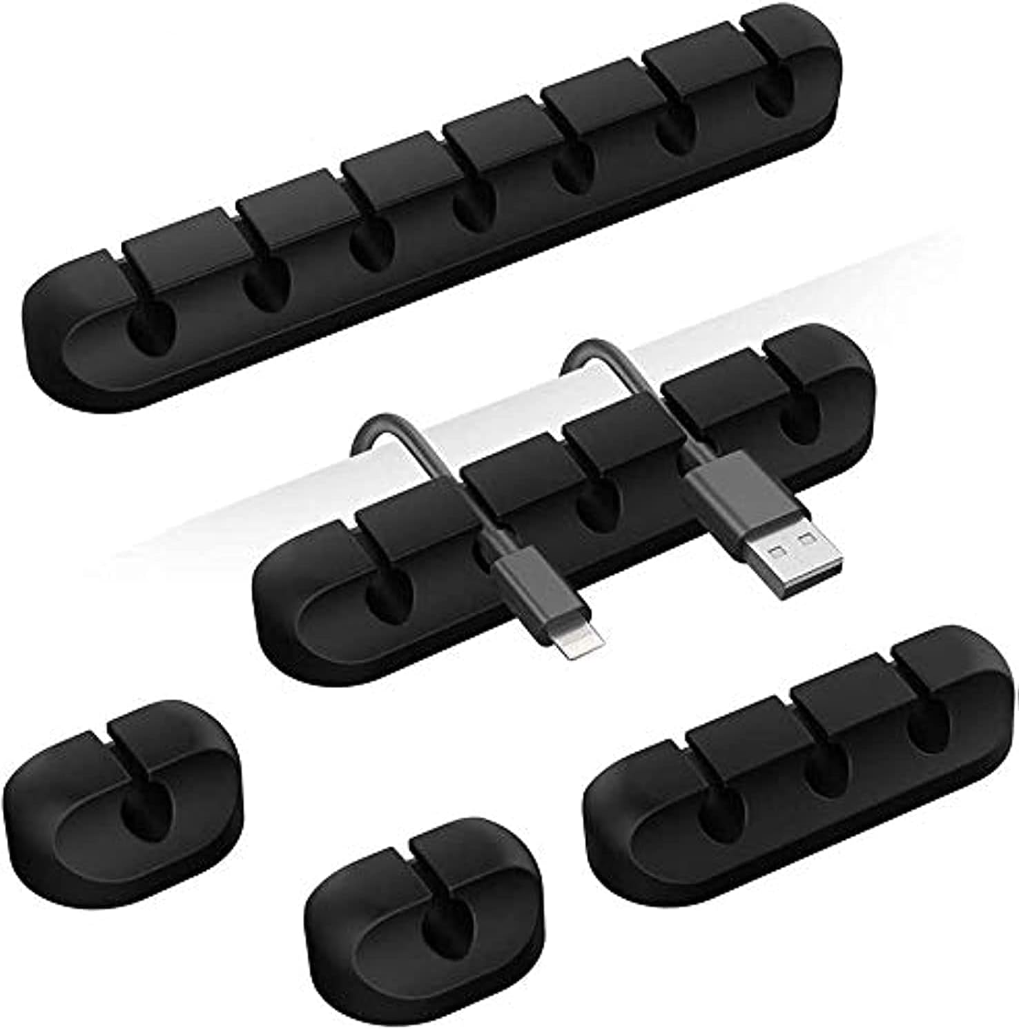 Desk Cable Organizer - Adhesive Cable Holder Cord Clips Management
