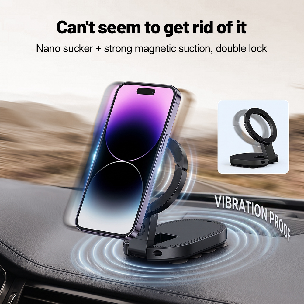 Desk Cable Organizer - 360° Rotation 3‑In‑1 Suction Cup Magnetic