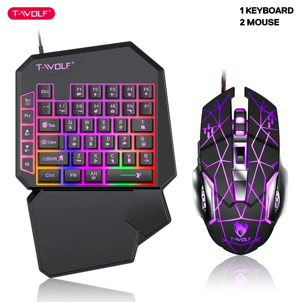 T-WOLF TF900 One Handed Keyboa - огляд і ціна Pc Gaming Kit