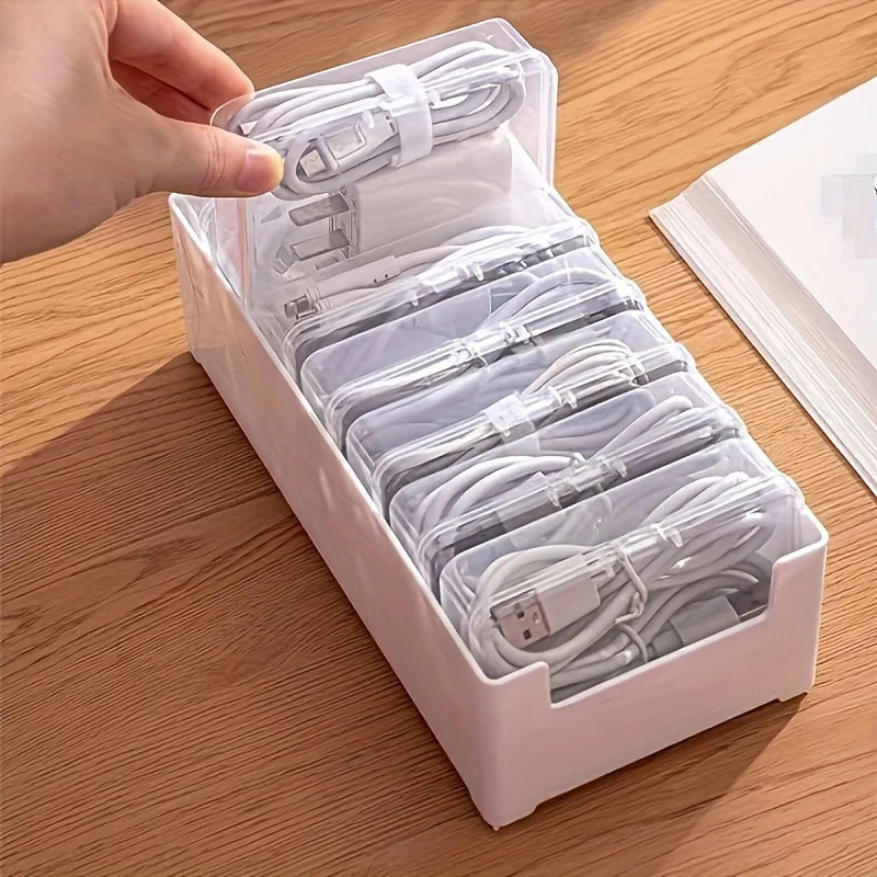 Data Cable Storage Box with 7  - огляд і ціна Desk Cable Organizer