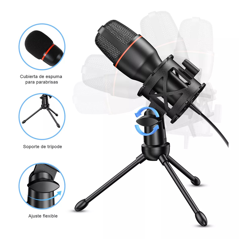 Condenser Microphone USB Wired - огляд і ціна Pc Gaming Live Streaming