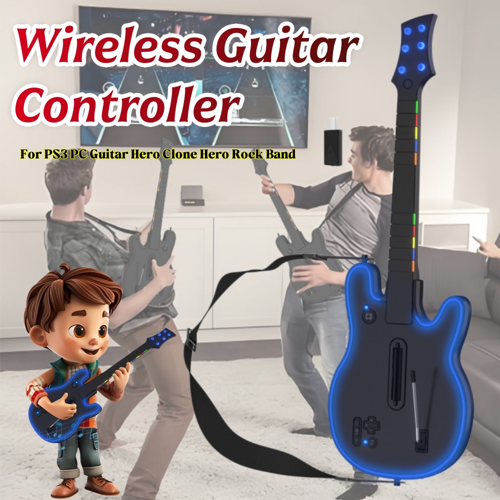 Wireless Guitar Controller wit - огляд і ціна Joystick Pc Gaming