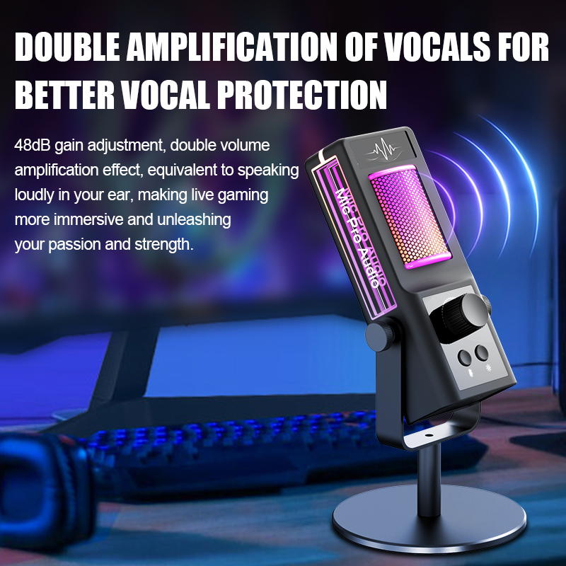 Rgb condenser microphone podca - огляд і ціна Pc Gaming Live Streaming