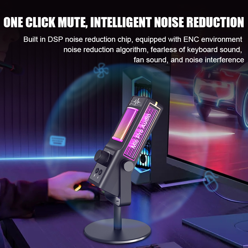 Rgb condenser microphone podca - огляд і ціна Pc Gaming Live Streaming