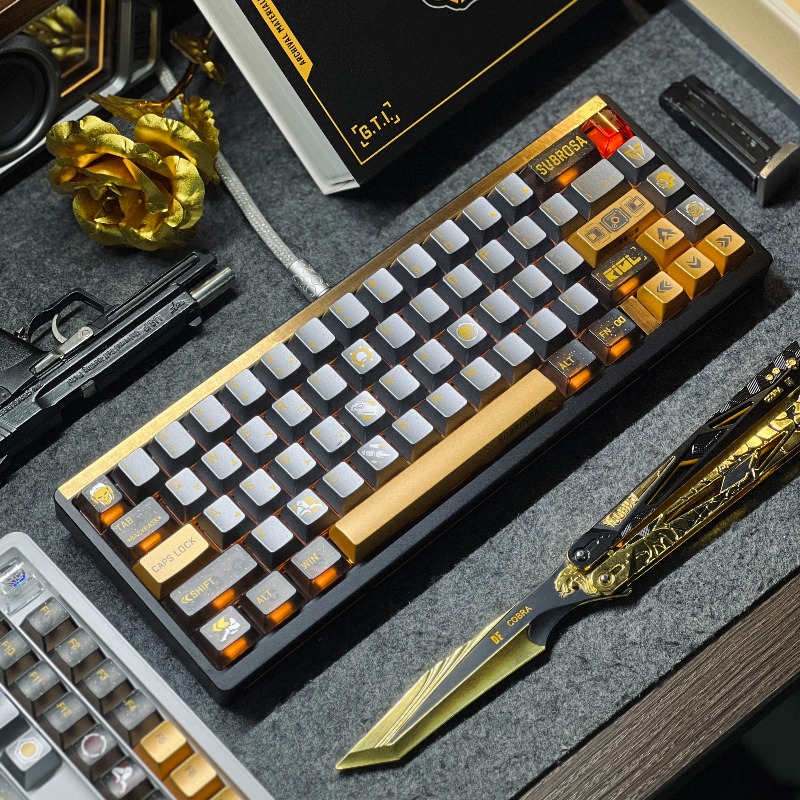 Golden Rose Theme Keycaps Set  - огляд і ціна Pc Gaming Set