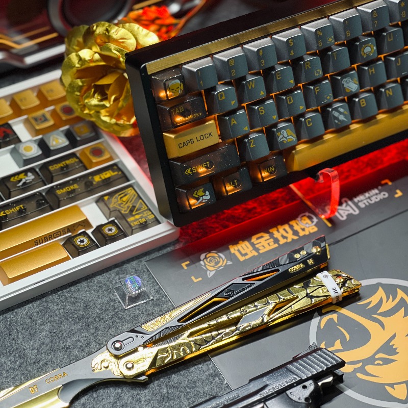 Golden Rose Theme Keycaps Set  - огляд і ціна Pc Gaming Set