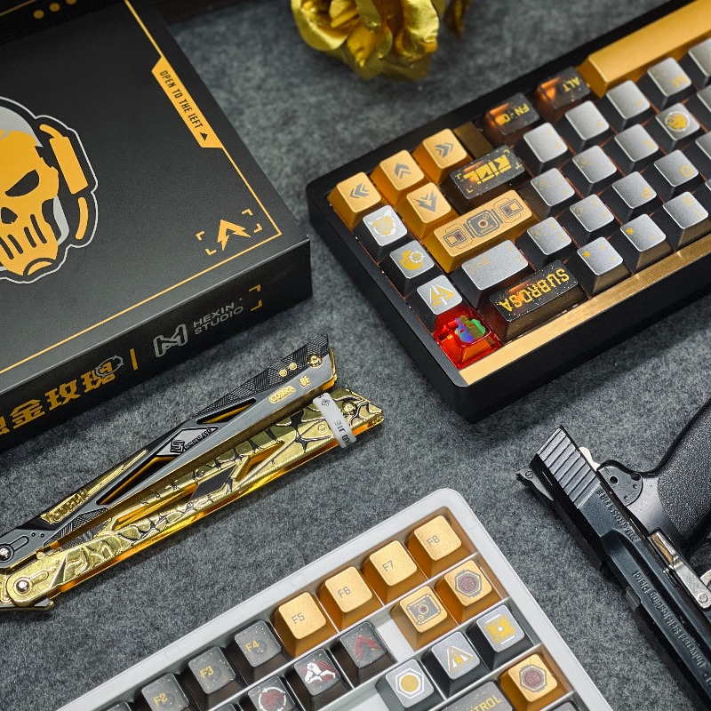 Golden Rose Theme Keycaps Set  - огляд і ціна Pc Gaming Set
