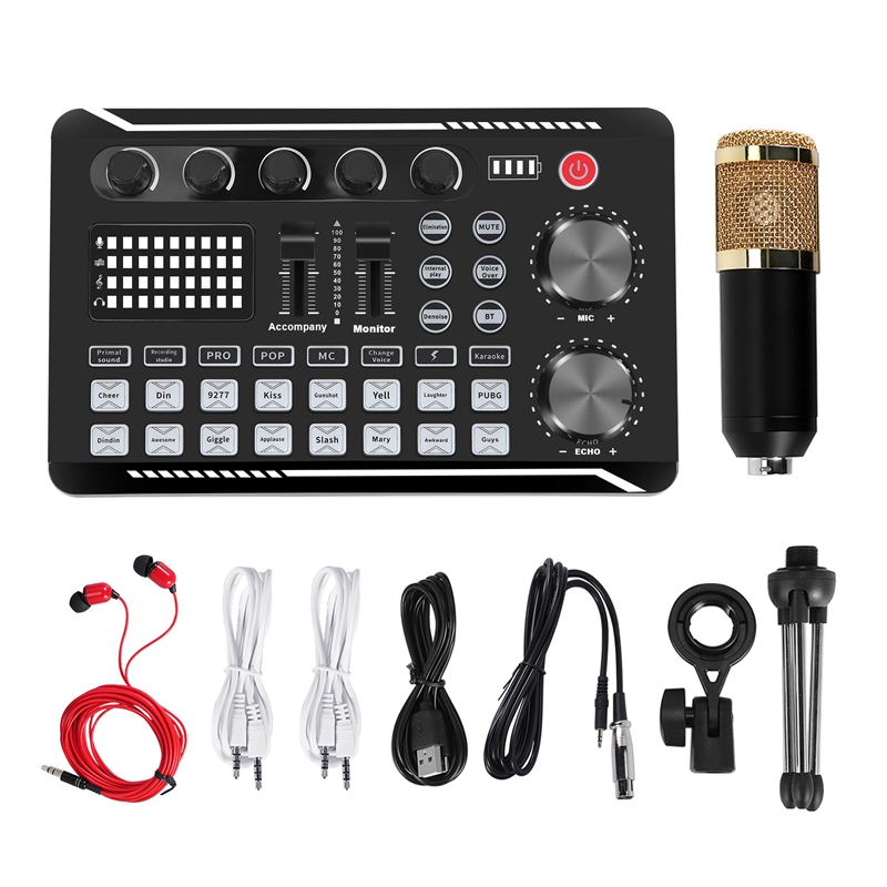 F998 Sound Card Kit,BM-800 Mic - огляд і ціна Pc Gaming Kit