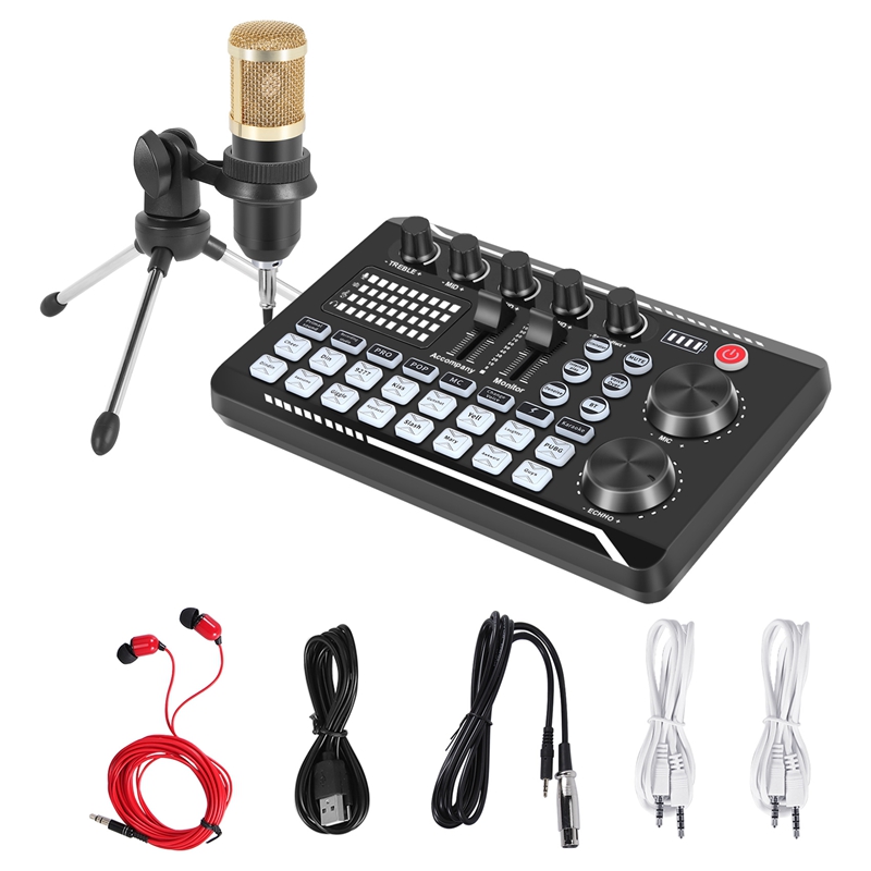 F998 Sound Card Kit,BM-800 Mic - огляд і ціна Pc Gaming Kit