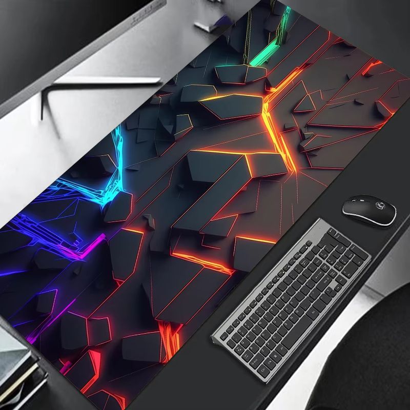 VIKAMA Black Neon Broken Rock  - огляд і ціна Rgb Keyboard Wrist Rest