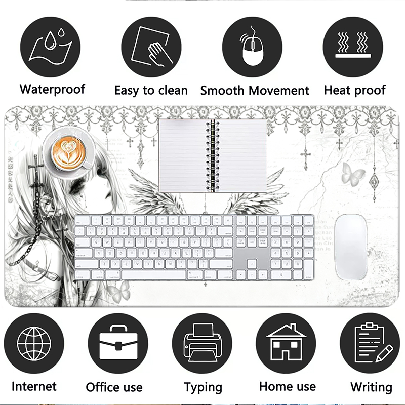 Leather Mousepad Black White A - огляд і ціна Pc Gaming Keyboards