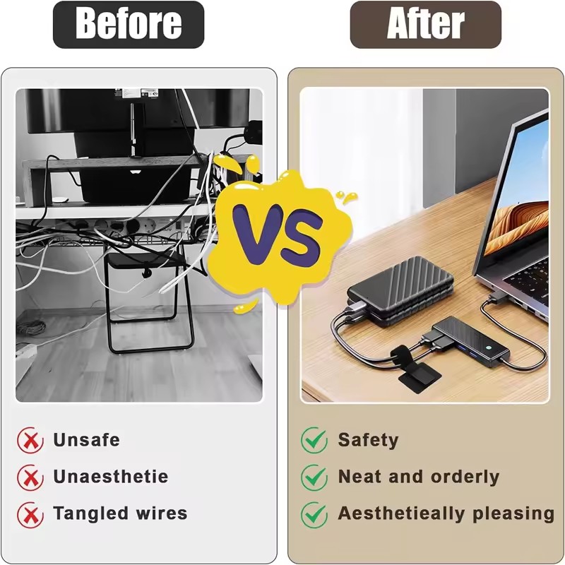 20Set Self Adhesive Heavy Duty - огляд і ціна Desk Cable Organizer